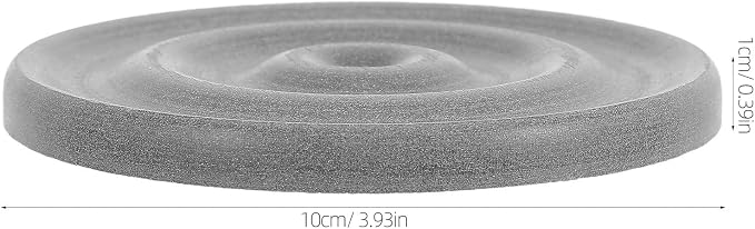 ARTIBETTER 3pcs Round Diatomite Soap Dish Set for Bathroom and Kitchen Sink, Quick Water Absorption, Easy to Clean Soap Holder Tray with Natural Texture and Water Wave Patterns