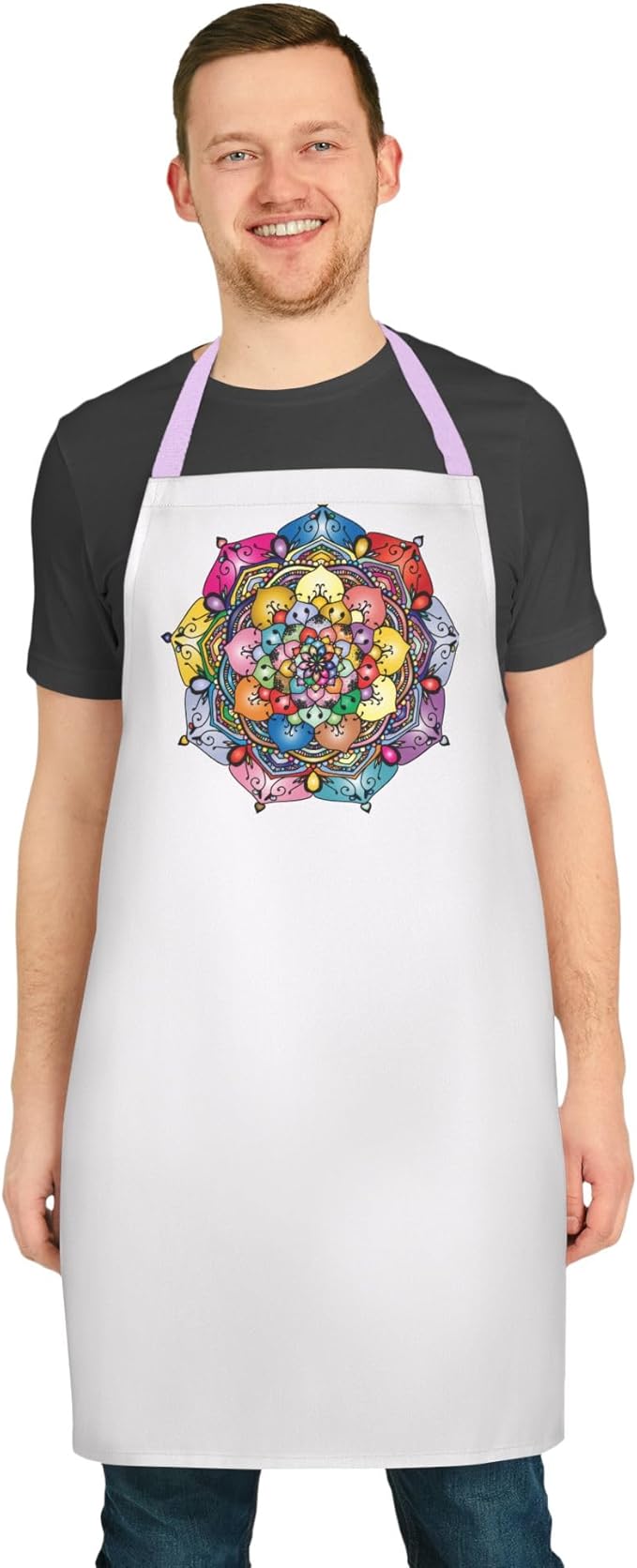 Colorful Floral Mandala Apron | Multicolor Straps