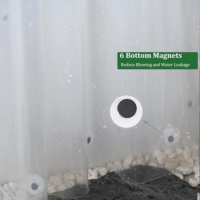 Wide and Extra Long Shower Curtain Liner 74 x 78 Inches – Clear Plastic Waterproof 8G Heavy Duty Bathroom Shower Liner with 6 Magnets for Tall Showers, Deep Tubs, Walk‑In Showers, Premium PEVA