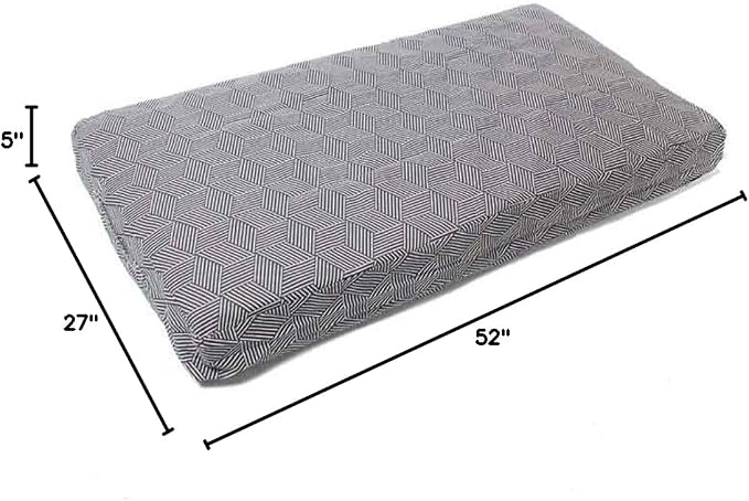 Molly Mutt Large Crib Mattress Cover - Rough Gem Print - Measures 27”x52”x5”- 100% Cotton - Durable - Breathable - Sustainable - Machine Washable Dog Bed Cover