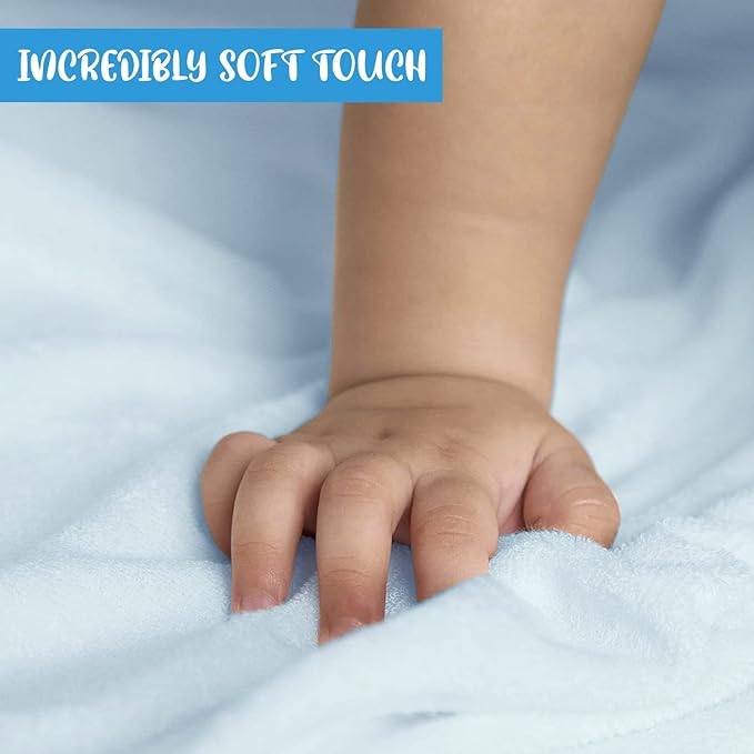 Set of 2 Hooded Baby Towels – Blue and Grey – Luxurious, Large and Super Absorbent – 30 x 30 Inch – Soft and Suitable for Infants, Toddlers and Kids – 400 GSM