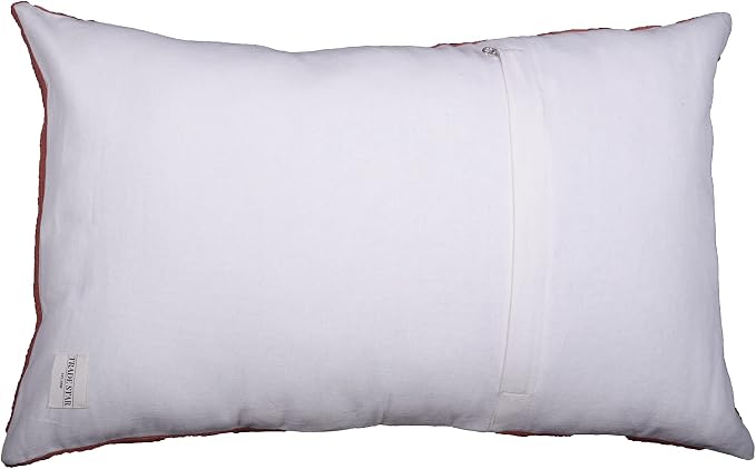 Trade Star 100% Cotton Throw Pillow Cover Farmhouse Lumbar Cushion Cover Tribal Pillow Shams Mudcloth Ethnic for Bedroom (Rust Phoenix 14X22 INCHES)