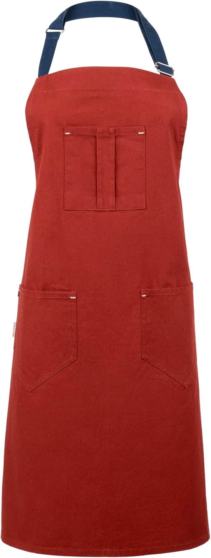 Cotton Canvas Apron for Women & Men – Adjustable Neck Strap & Waist Ties with Pockets
