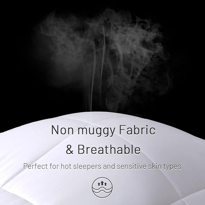 NEXHOME PRO Viscose from Bamboo Comforter King, Cooling Organic Natural Lightweight Duvet Insert, White 106" L x 90" W Summer Bedding Blanket Cool Comforters for Hot Sleepers, 8 Corner Tabs