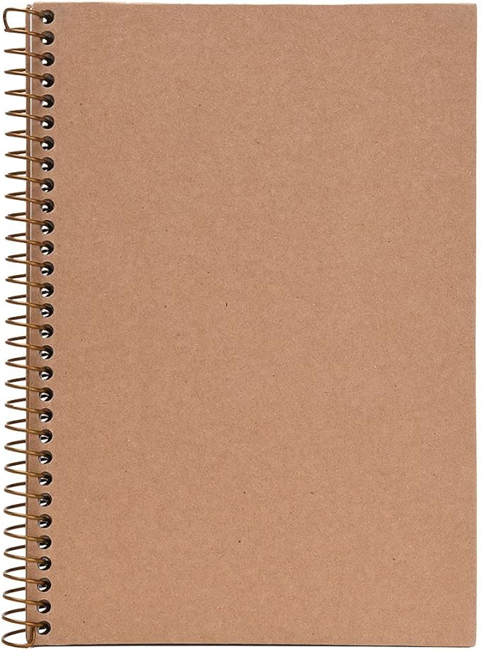 Mintra 100% Recycled Notebooks (Junior Size (6.5in x 9.5in), Solid Set 3pk)