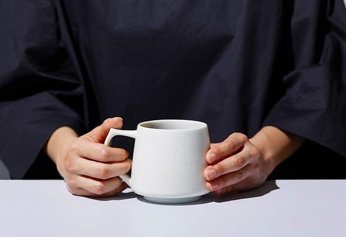 cores C811WH Kiki Mug, White, 10.8 fl oz (320 ml), Made in Japan, Microwave and Dishwasher Safe, Delicate Construction