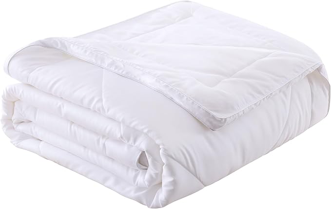 Feather and Loom 300 Thread Count Lyocell All Season Down Alternative Comforter - Eco-Friendly, Sustainable Fabric and Fiber, Hypoallergenic High Loft Fill, Machine Wash | Size: Full/Queen