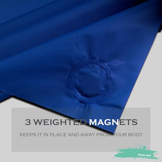 Navy Blue Plastic Shower Curtain Or Liner, 72x72 Inch Thin Lightweight Dark Blue Plastic Bathroom Shower Showroom Inner Curtain with Rustproof Metal Grommet Holes and Weighted Magnets