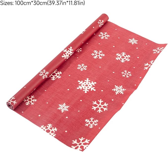 Beeswax food preservation cloth can be reused, cut, organic cotton, environmentally friendly, zero waste plastic preservation film substitute, 30x100cm roll (fruit/flower pattern)