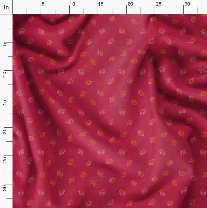 Soimoi Floral Print - Pink, Premium Cotton Cambric Fabric - Medium Weight Material for Quilting, Kurtis, Blouse, Kids Clothing, Tunic, Curtains - 42" Inch Wide, 1 Yard