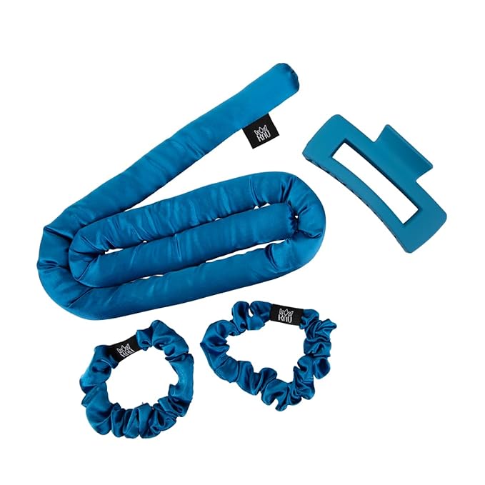 Heatless Hair Curler, Satin Hair Rollers for Heat less Curls Overnight, Premium Satin for No Heat Curls, Overnight Heatless Curling Rod to Sleep In, Silky Curlers with Clip and Scrunchies