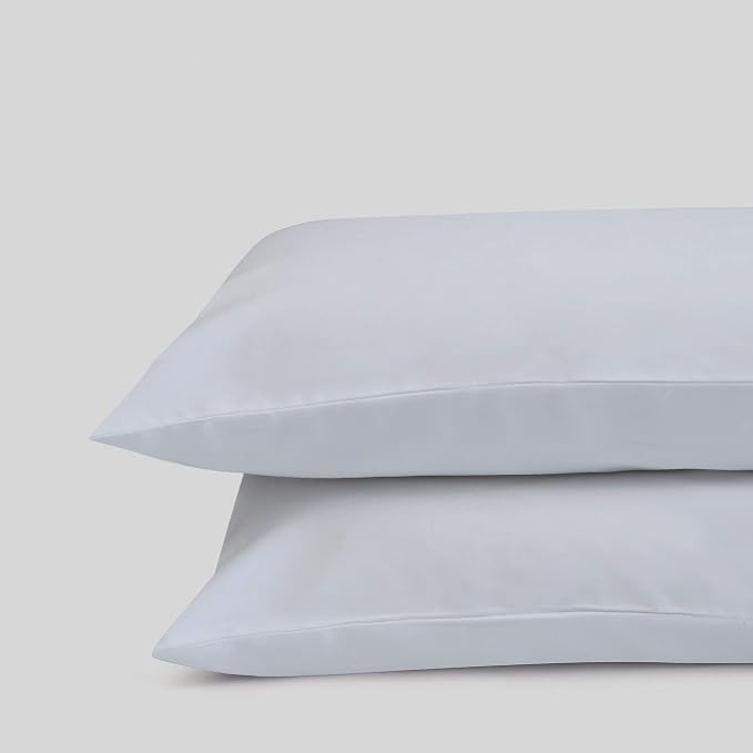 Fabdreams 100% Organic Cotton Queen Pillow Case Set | Standard Size Pillow Case Set | 400 Thread Count | GOTS Certified | Long Staple Cotton | Soft Silky Shiny | 20" x 30" | White