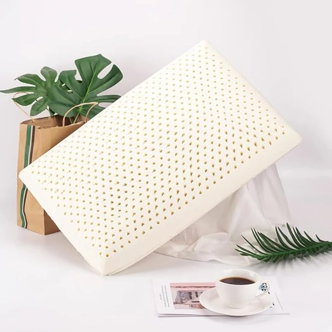 Talalay 100% Natural Premium Latex Pillow - Sleeping Bed Pillow – Luxury Medium Soft Pillow for Side, Back, and Stomach Sleepers -Talalay Latex Helps Relieve Pressure, No Memory Foam Chemicals