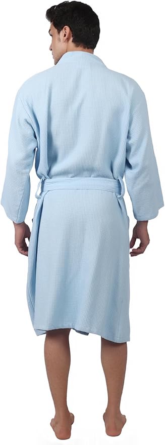 Women's Waffle Bathrobe – 100% Cotton, Lightweight & Absorbent, Spa Robe, Hotel & Lounge Robe