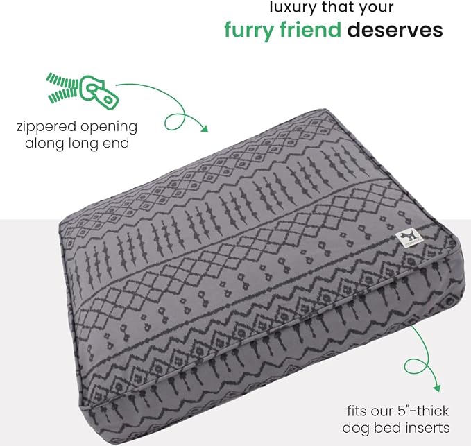 Molly Mutt Wild World Dog Bed Duvet Cover, 100% Cotton Canvas Cover for Dog, Puppy, or Cat Bed, Durable, Washable, and Free of Harmful Chemicals, Medium/Large, 27"x36"x5"