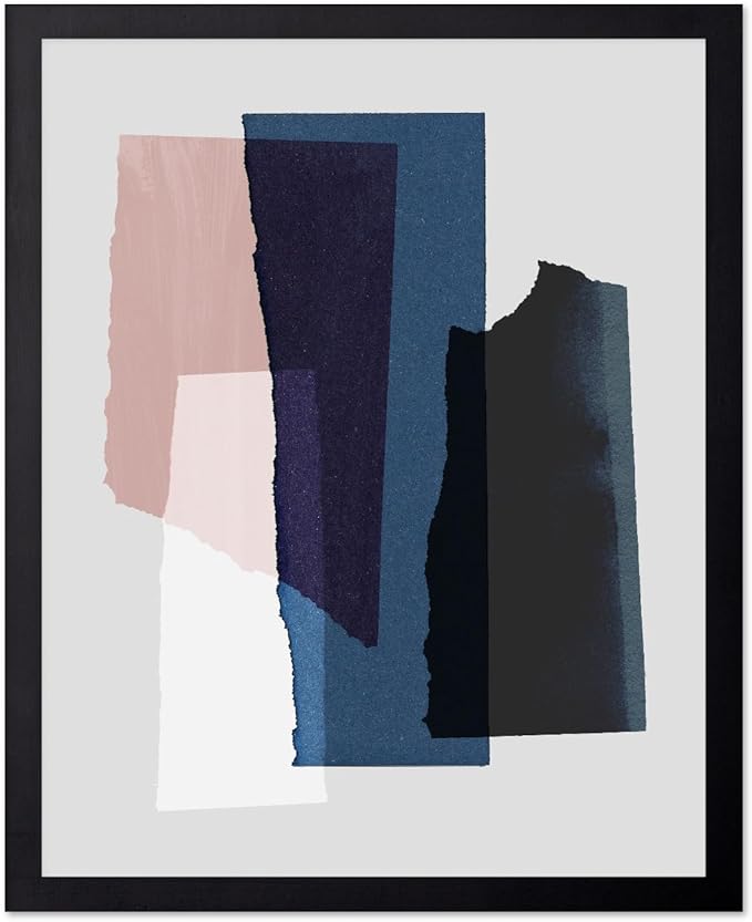 Monem Art Abstract Torn Paper Collage Print - Minimalist Modern Art Poster - Wall Decor for Living Room, Bedroom or Office - 8x10 Unframed Wall Art by Mareike Bohmer