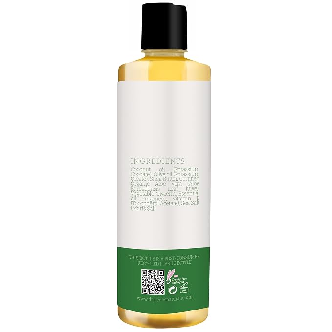 Dr. Jacobs Naturals Castile Pet Shampoo - Gentle Cat & Dog Wash w/Pure Castile Soap - Plant-Based Dog Shampoo w/Olive Oil, Coconut Oil, Shea Butter, Aloe Vera, Vitamin E - Green Tea & Mint