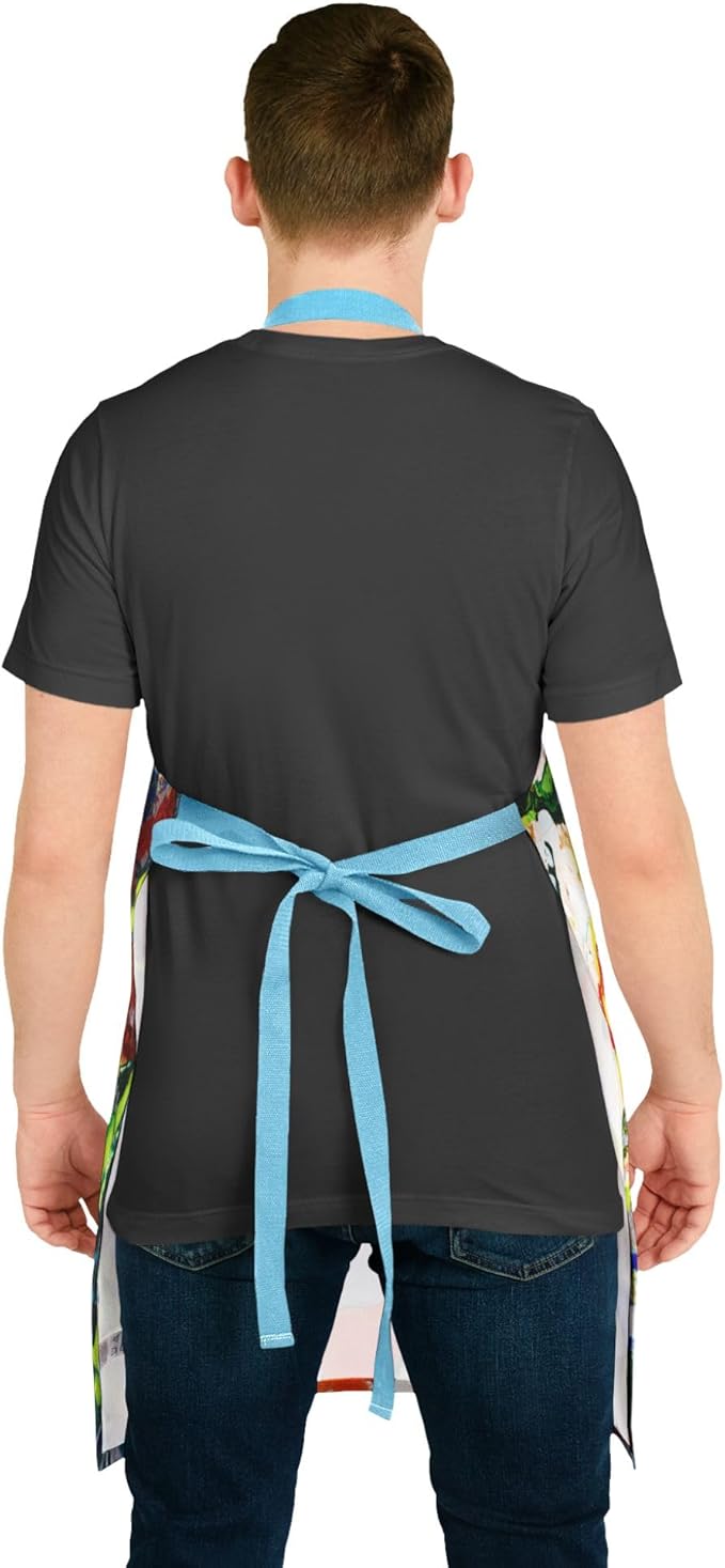 Colorful Graffetti Apron, 5-Color Straps (AOP)