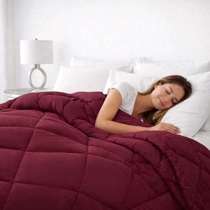 King/California King Down Alternative Comforter, All-Season Duvet Insert with Corner Tabs, Box-Stitch, Soft Microfiber, Machine Washable, 104"x98"