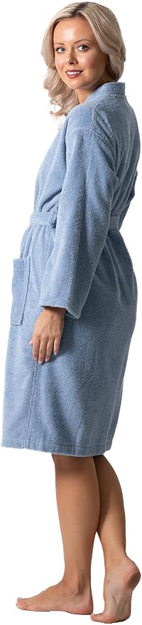 Luxurious Turkish Terry Kimono Collar Super-Soft Terry Absorbent Bathrobes for Women