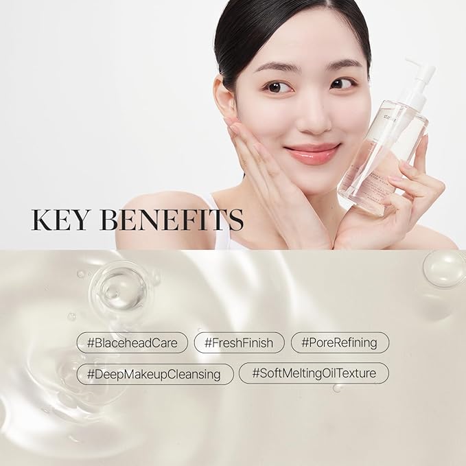 starlike Black Pore Vita Peptide Cleansing Oil I Jojoba 5%, AHA & LHA I Oil Cleanser for Face I Deep Cleansing Makeup Remover I Targets Clogging Blackheads I Korean Skincare I 6.76 Fl oz (200ml)