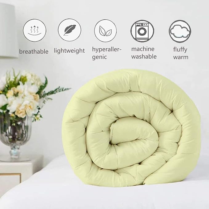 Hypoallergenic 1000-TC Pinch Pleated Down Alternative Comforter Eastern King Size 118 x 110 Inches 1pc Comforter & 2 pcs Pillow Covers, 700 GSM & All Side Corner Tabs 100% Egyptian Cotton