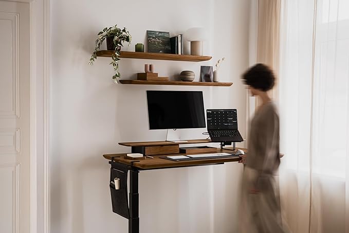 Oakywood Large Modular Drawer – Solid Wood Desk Organizer with Drawers – Document Holder & Office Storage – For Home Office Use – Black Walnut – Single Size