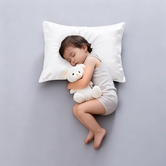 4 Pack Cooling Toddler Pillow Cases,Viscose Derived from Bamboo Small Pillow Protectors Set of 4, 400 Thread Count Soft Silky Breathable Summer Pillow Cover with Zipper Hidden (4PCS, 13‘’x18‘’,White)