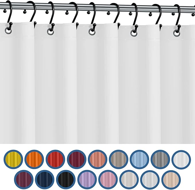 No Smell Shower Curtain Liner 72x72 Chocolate - PEVA Plastic Shower Curtain for Bathroom, PVC-Free Waterproof Brown Shower Liner with Metal Grommets and Magnet-Weighted Bottom Hem - Washable Liner