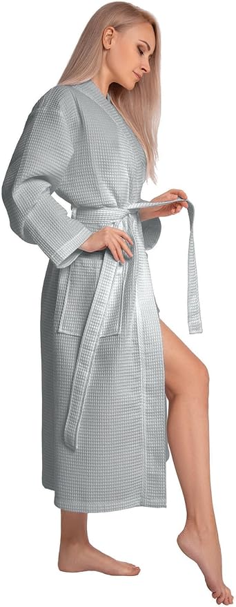 BAGNO MILANO Women's Robes, Waffle Robes For Women, Turkish Cotton Bathrobes For Women