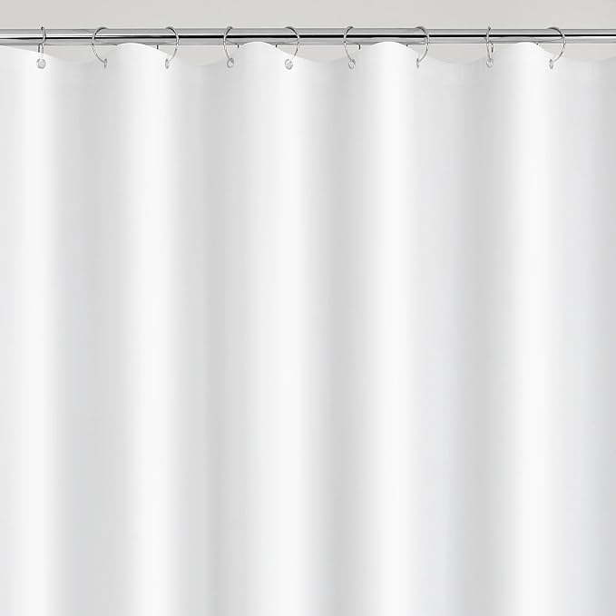 Medium Weight PEVA Shower Curtain Liner, 70" x 71" – White