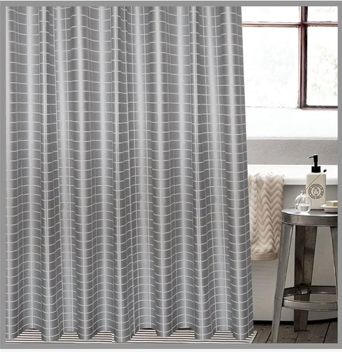 Premium Waterproof PEVA Shower Curtain, Bathroom Bathtub Curtain Liner with Rust Proof Metal Grommets and Hooks