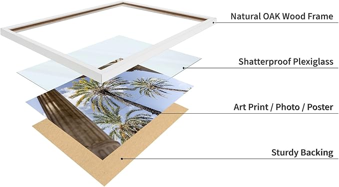 Monem Art Palermo Palm Trees Sicily Print - Tropical European Architecture Poster - Wall Decor for Living Room, Bedroom or Office - 8x10 White Framed Wall Art by Mareike Bohmer