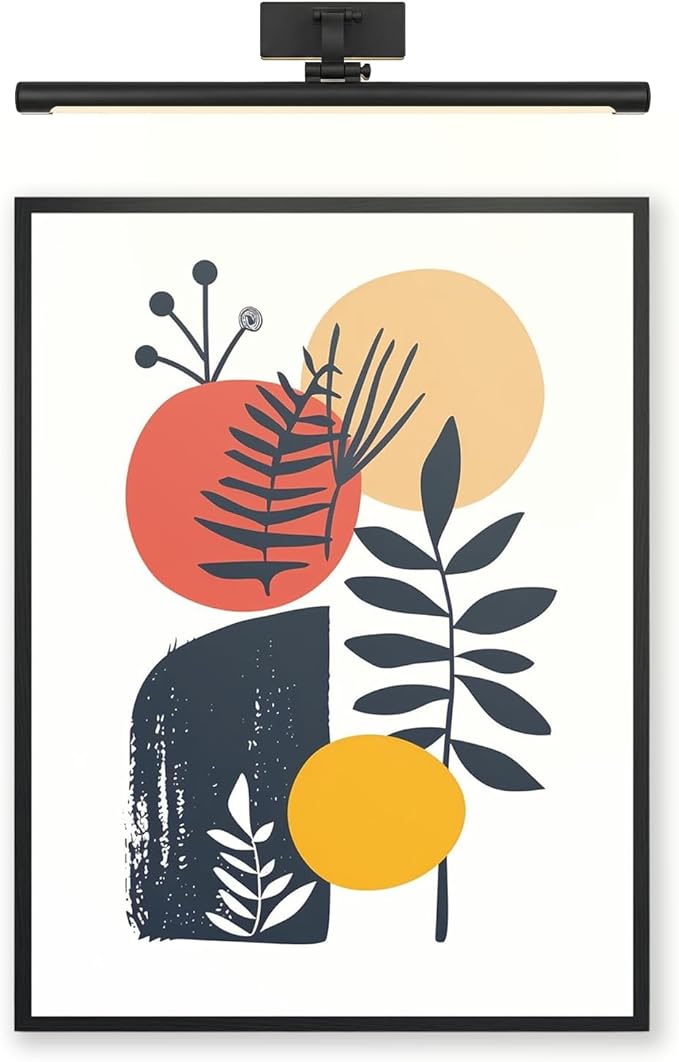 Moonow7 Large Poster of Abstract Plants in Boho Colors, Minimalist Wall Art Prints for Living Room Entryway Zen Space Decoration, Geometric Artwork, Unframed, Size 16x20 / 40x50 cm