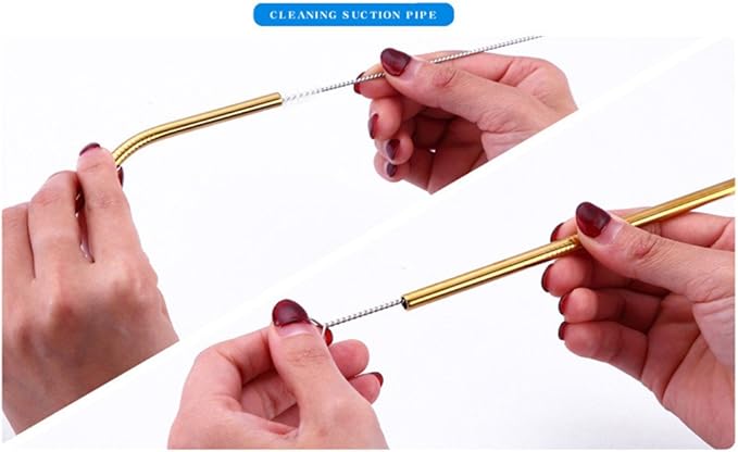 Reusable Stainless Steel Drinking Straws, 20 Pcs 4 Size - 6.3'' 7.1'' 8.5'' 10.5'', BPA Free Long Short Smoothie Drinking Curved Bent Straws With 2 Brushes and Carry bag, Fit for 10/20/30 oz Tumblers