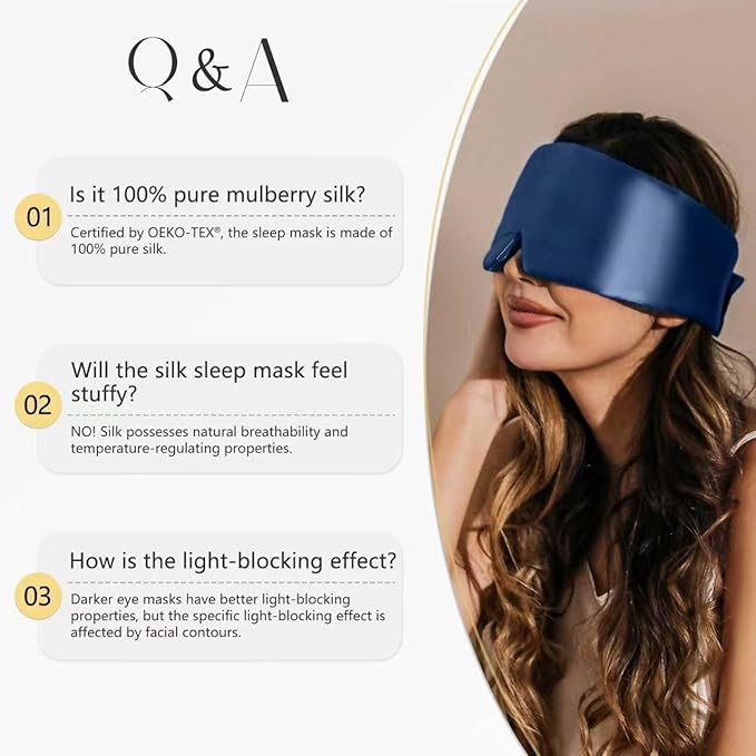 ZIMASILK 100% 22 Momme Mulberry Silk Sleep Mask - Full Silk Filled, Ultra-Soft & Breathable, Face-Hugging Blackout Eye Cover for Sleeping (Taupe)
