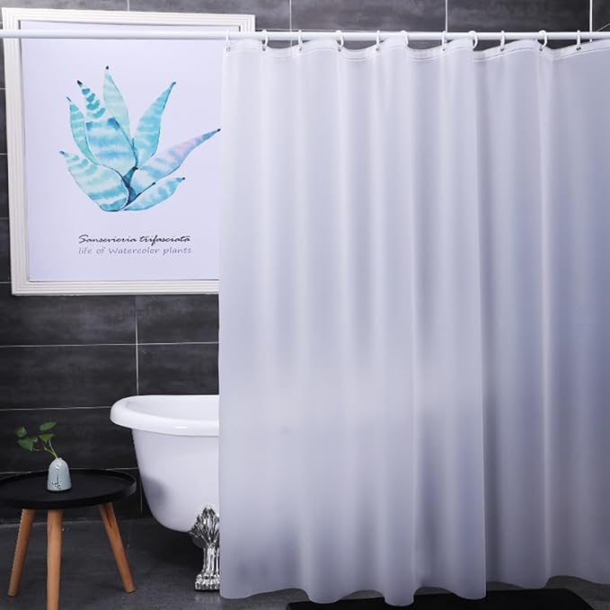 Plastic Shower Liner - Premium PEVA 7G Thickened Shower Curtain Liner with Rustproof Grommets and 3 Weighted Magnets, Waterproof Shower Curtain for Bathroom (Matte, 72”*72”)