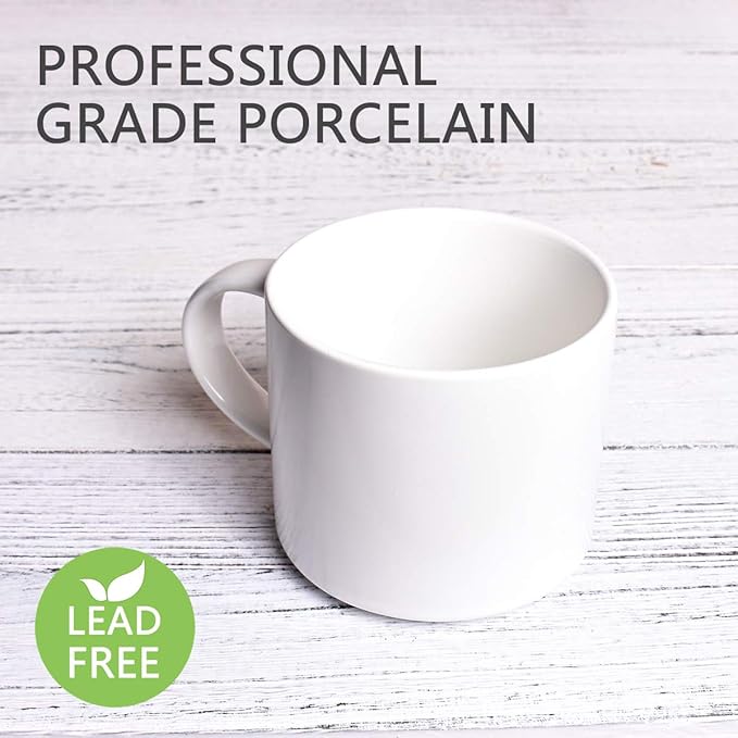 Bosmarlin Matte Ceramic Coffee Mug for Office and Home, 13 oz, Suitable for Dishwasher and Microwave(White, 1)