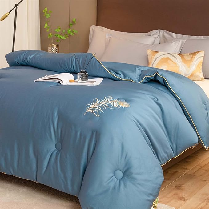 YSUEFIJO All Season Hypoallergenic Down Alternative Microfiber Comforter 87x94in, Winter Warm Machine Washable Quilts, Soft Cozy Bed Quilt Breathable Duvet Insert, Comforter for Boys Girls
