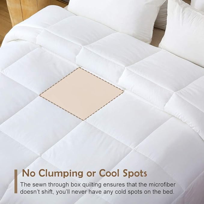 DWR 100% Cotton Lightweight Down Alternative Comforter, Queen (88x88)