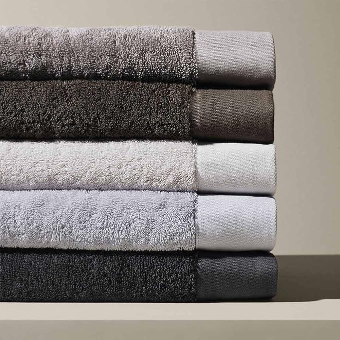 Blomus Riva Organic Terry Cloth Sauna Towel Bath Sheet - Magnet (Charcoal) - 100x200cm / 39x79in