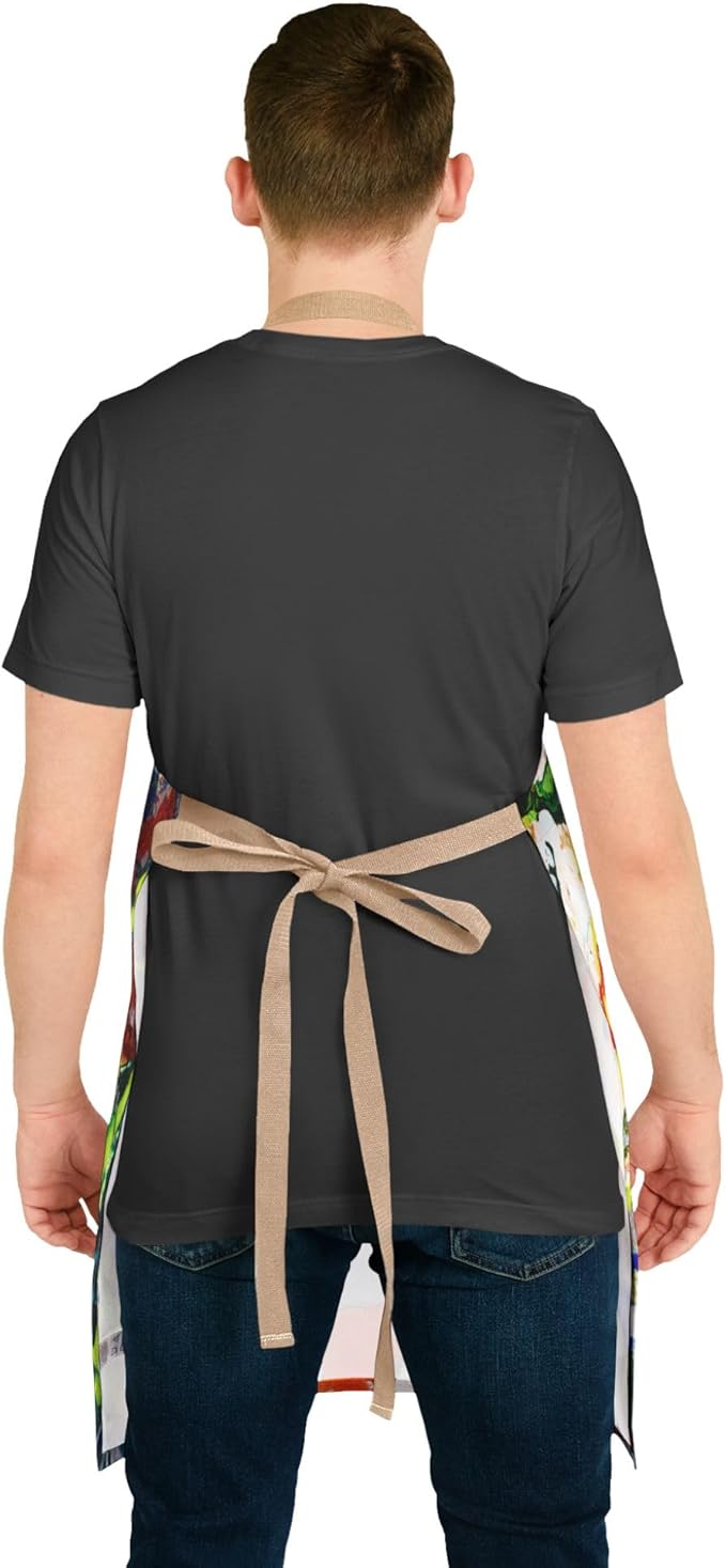 Colorful Graffetti Apron, 5-Color Straps (AOP)
