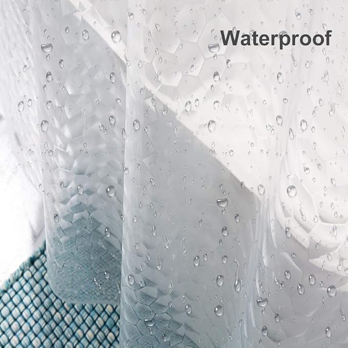 Ryhpez Shower Curtain Liner - Clear Shower Curtain Set with Hooks | 72"x78"…
