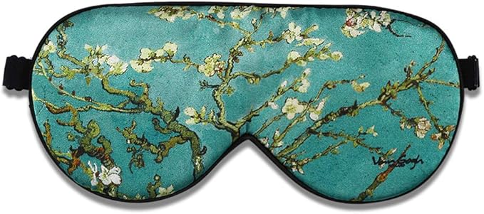 Alaska Bear Natural Silk Sleep Mask, Blindfold, Super Smooth Eye Mask (Blossom Almond)