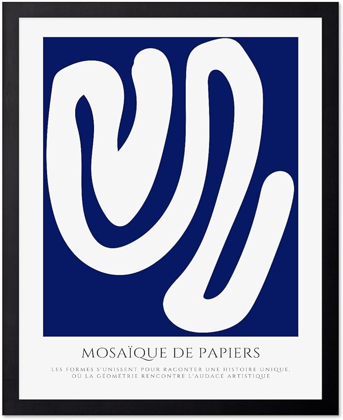 Monem Art Organic Paper Cut Abstract Print - Modern Minimalist Shape Poster - Wall Decor for Living Room, Bedroom or Office - 8x10 Unframed Wall Art by Rs Lab Studio