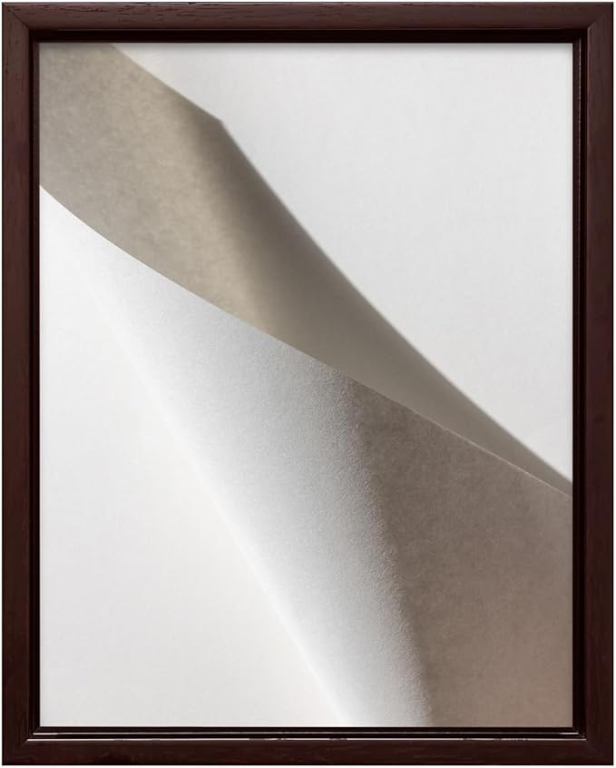 Monem Art Minimalist Folded Paper Abstract Print - Scandinavian Neutral Texture Art Poster - Wall Decor for Living Room, Bedroom or Office - 24x32 Brown Framed CANVAS Wall Art by Mareike Bohmer
