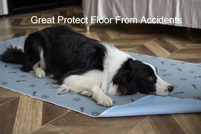 Peepeego 2Pack Pee Pads 36"x72"+Free Dog Comb, Waterproof Rugs Washable, Non Slip