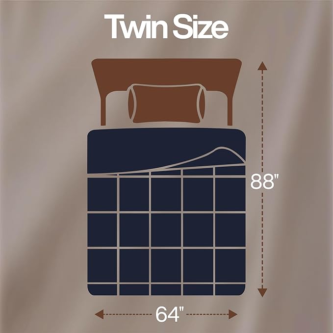 Utopia Bedding Twin Comforter Duvet Insert, Quilted Navy Comforter with Corner Tabs, Box Stitched Down Alternative Comforters Twin Size 64 x 88 inches