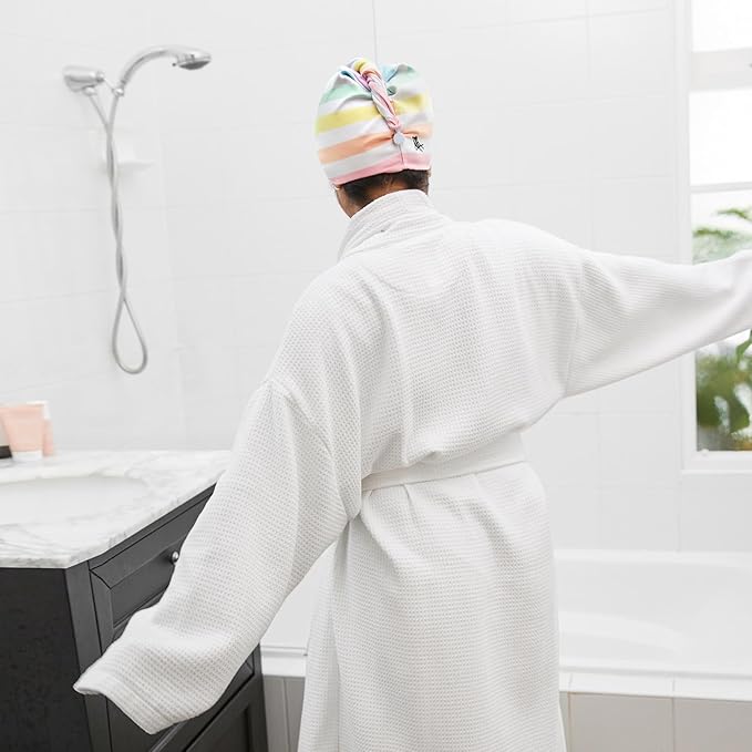 Dock & Bay Turban Hair Towel - for Home & the Beach - Super Absorbent, Quick Dry - Summer - Unicorn Waves, One Size
