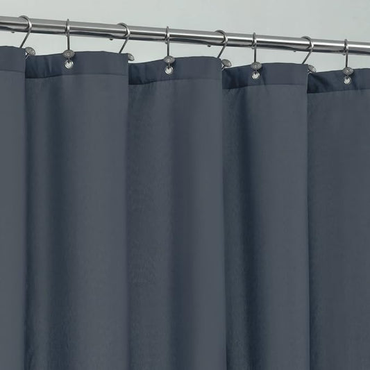 ALYVIA SPRING Extra Long Fabric Shower Curtain Liner Waterproof - 72" x 84", Soft & Lightweight XL Shower Curtain with 3 Magnets, Machine Washable - 72x84, Stone Blue